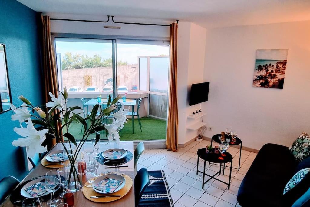 Le Marty 7 Vue Mer Centre Terrasse Garage Piscine Climatisation Sete Luaran gambar