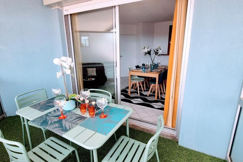 Le Marty 7 Vue Mer Centre Terrasse Garage Piscine Climatisation Sete Luaran gambar